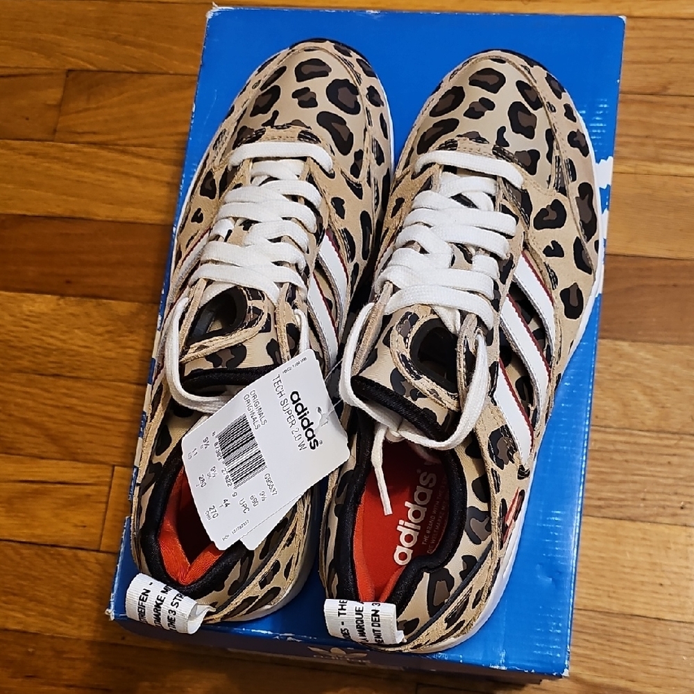 Adidas Tan Leopard Print Sneakers [DEADSTOCK] RARE will Not Find Anywhere Else